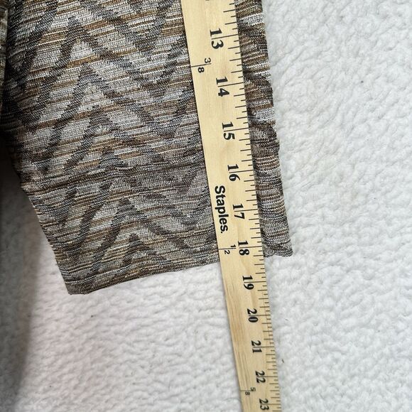 Chico’s Collection Metallic Chevron Open Front Jacket Size 3 (XL/16) - Picture 15 of 16